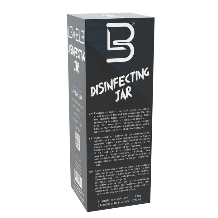 Level 3 Disinfectant Jar - BUYBARBER.COM