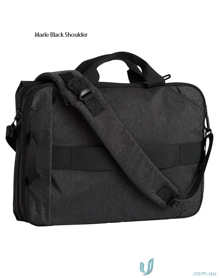 Black shoulder bag from Winning Spirit Leyton Utility Heather Laptop Bag collection