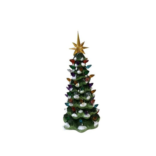 LIGHT-UP Vintage Snow Flocked Tree | 12"