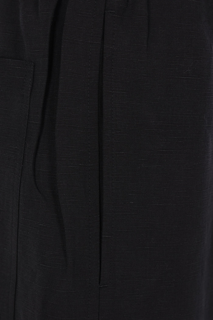 linen blend drawstring trousers