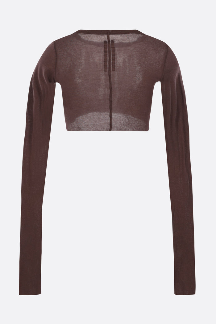 long-sleeve cropped t-shirt in cotton