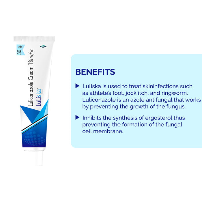 Luliska cream, with 1% w/w luliconazole cream, for antifungal treatement
