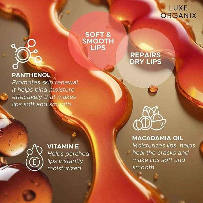 Luxe Organix Lip Serum: 24H Tinted Lip Essence - Honey Glaze - - Pinky Cosmetics -- United Arab Emirates -- Pinky Cosmetics