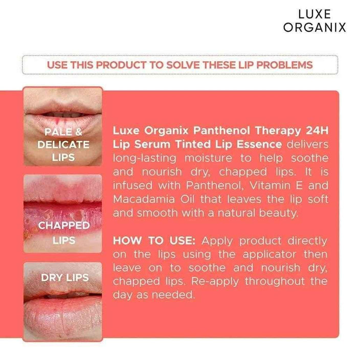 Luxe Organix Lip Serum: 24H Tinted Lip Essence - Honey Glaze - - Pinky Cosmetics -- United Arab Emirates -- Pinky Cosmetics