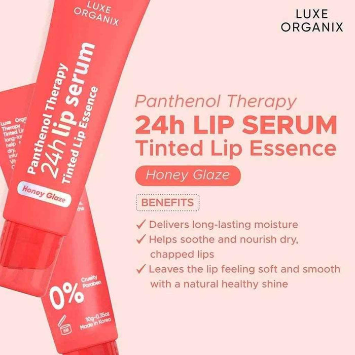 Luxe Organix Lip Serum: 24H Tinted Lip Essence - Honey Glaze - - Pinky Cosmetics -- United Arab Emirates -- Pinky Cosmetics