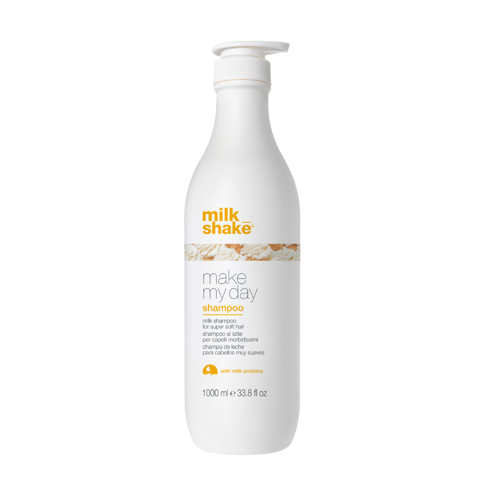 Shampoo bottle labeled 'milk_shake' on a white background