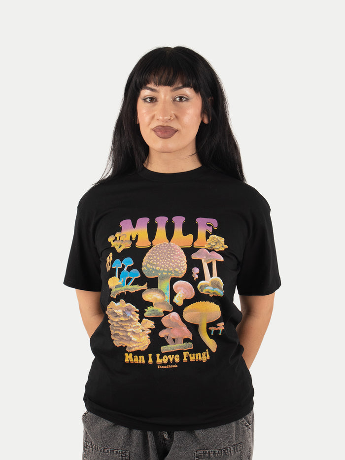 Man I Love Fungi T-Shirt | Black-Image 1