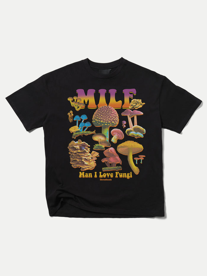 Man I Love Fungi T-Shirt | Black-Image 4