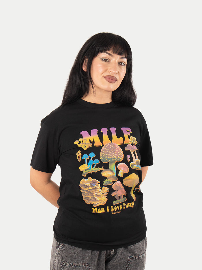 Man I Love Fungi T-Shirt | Black-Image 5