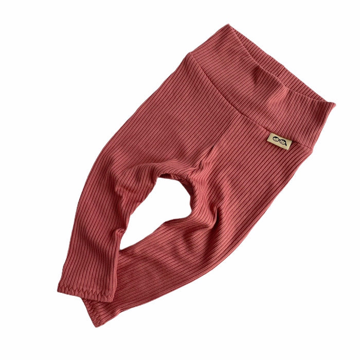 Mauve Rib Leggings and/or Beanie Knot Hat
