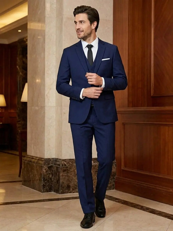 Max Men's Suit by LondonLaneStore featuring breathable fabric and tailored fit, ideal for weddings and formal events.