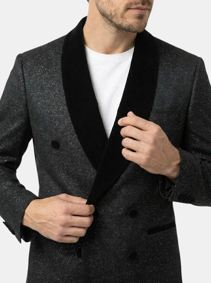 Max men's suit set featuring a lightweight fabric and double-breasted blazer, stylish men's suits from LondonLaneStore.