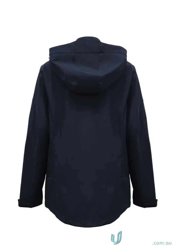 Mens Atlas Jacket with waterproof membrane and hood for outdoor guides in navy blue
