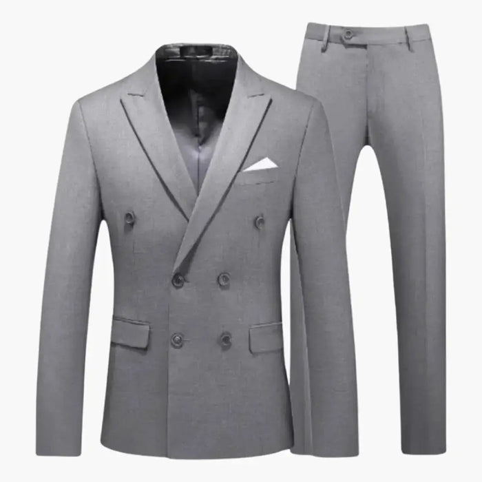 Men's breathable fabric summer suit by LondonLaneStore, tailored fit wedding attire with a sleek, elegant design in a classic style.