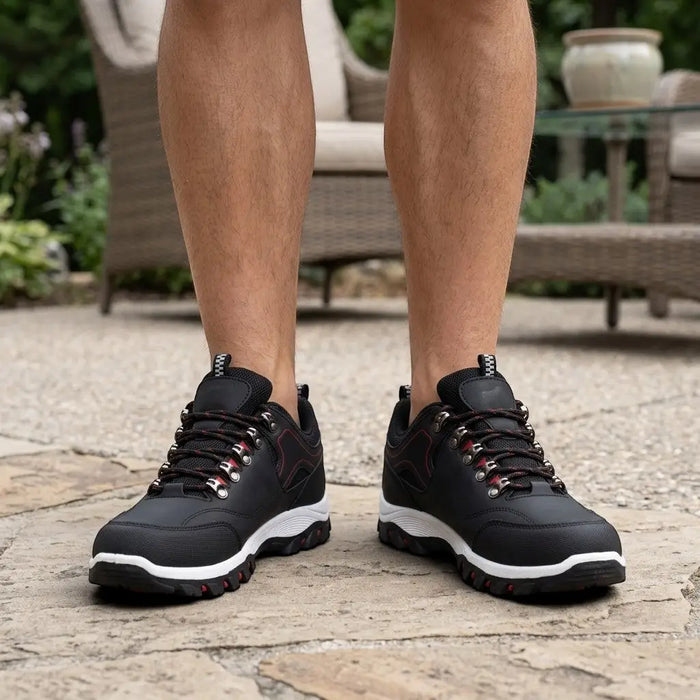 Men's breathable fabric walking shoes by LondonLaneStore, lightweight slip-on sneakers with cushioned support and orthopedic design.