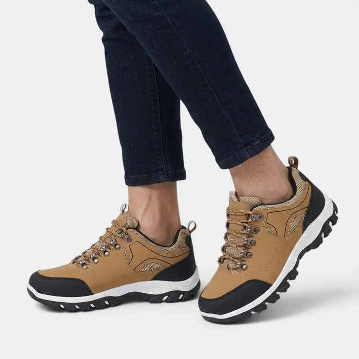Men's breathable fabric walking shoes by LondonLaneStore, lightweight orthopedic slip-on sneakers with cushioned support.