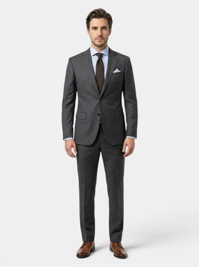 Men's lightweight fabric suit with slim fit single-breasted jacket, ideal for year-round occasions, by LondonLaneStore.