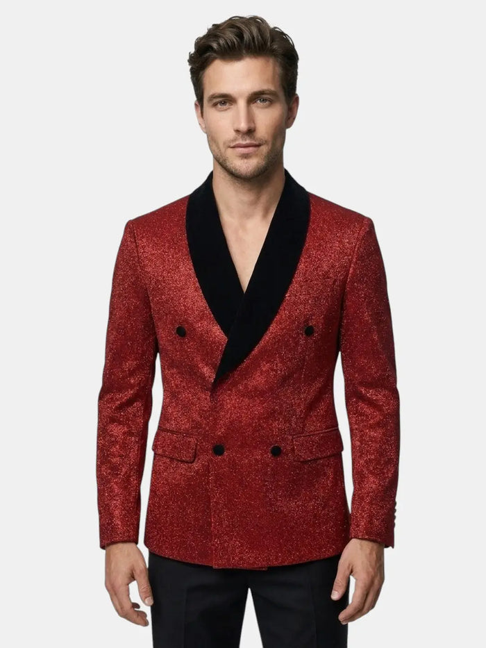 Men's lightweight fabric suit in classic slim fit, two-piece wedding outfit, featuring a tailored jacket and matching trousers.