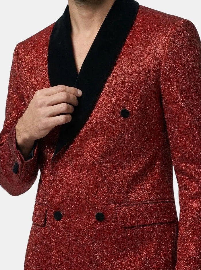 Men's lightweight fabric suit by LondonLaneStore, classic slim fit two-piece wedding outfit with jacket and trousers.