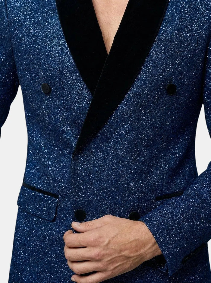Men's lightweight fabric suit by LondonLaneStore, classic slim fit two-piece wedding outfit, shown on a mannequin.