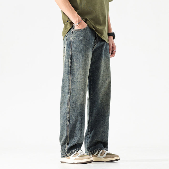 Men's Loose And Simple Solid Color Jeans