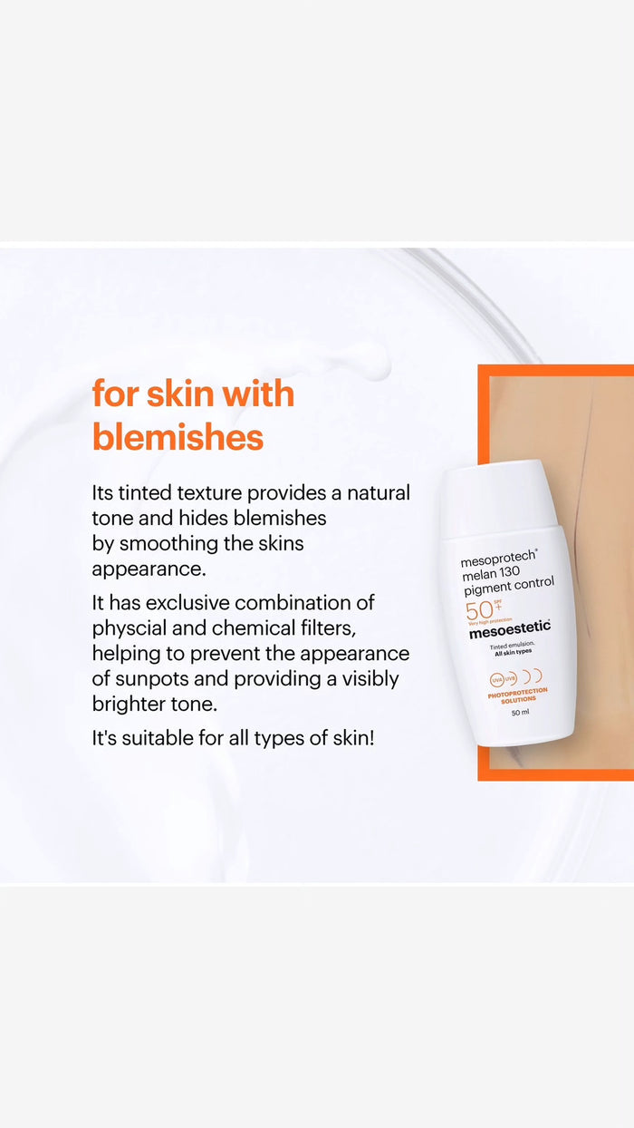 mesoestetic skincare Mesoestetic Mesoprotech Melan 130 Pigment Control Sun Protection