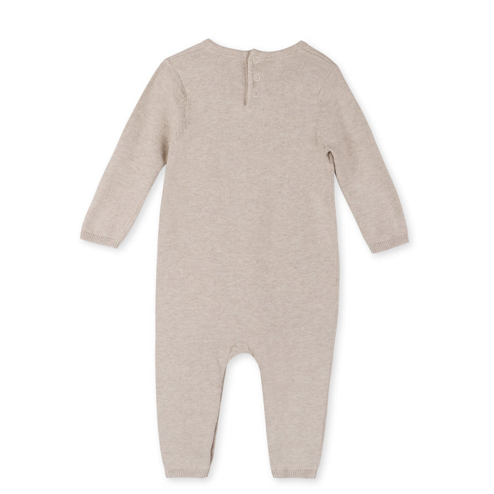 Milan Earthy Sweater Knit Ruffle Baby Jumpsuit (Organic Cotton) Viverano