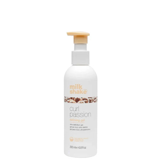 Milk Shake Curl Passion styling gel bottle on a white background
