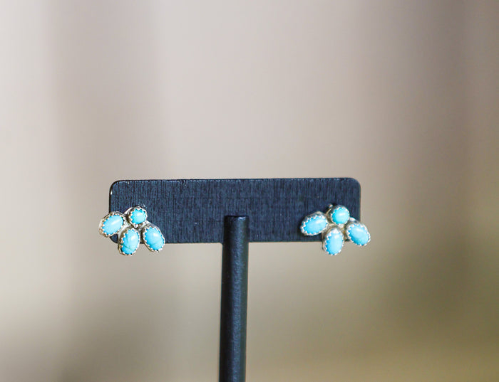 Mini 4 Stone Cluster Earring