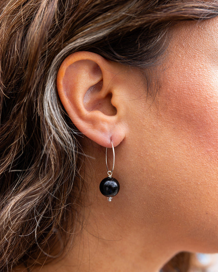 Mini Onyx Hoops