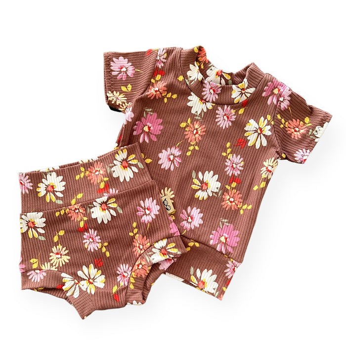 Mocha Daisy's Rib Summer Lounge Set