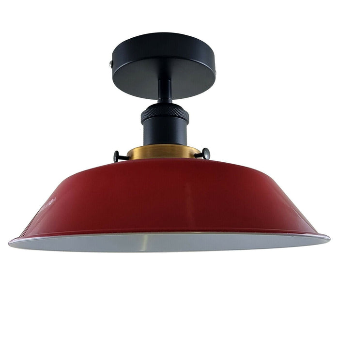 Modern Industrial Semi Flush Mount Metal Ceiling Light~1228