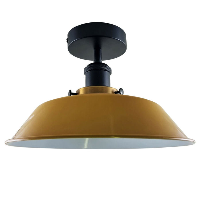 Modern Industrial Semi Flush Mount Metal Ceiling Light~1228