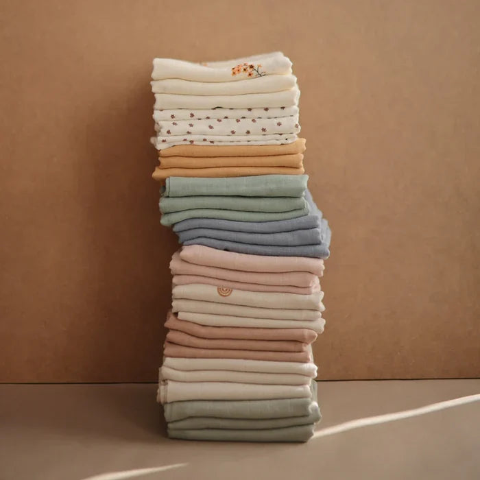 Mushie - Muslin Cloth - Organic Cotton - Pack Of 3 - Rainbow - Collection