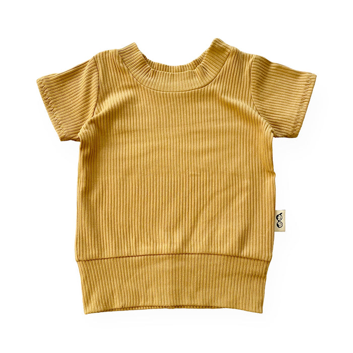 Mustard Ribbed Summer Lounge Set