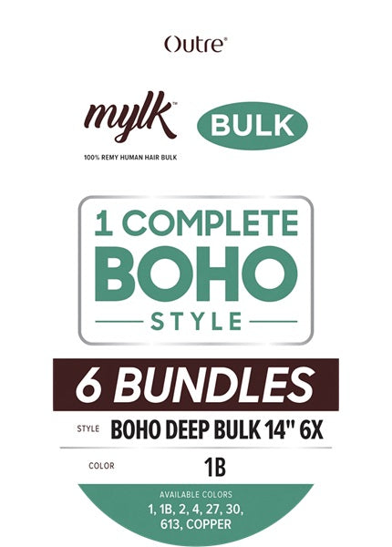 MYLK BOHO DEEP BULK 14" 6 Bundles by Outre