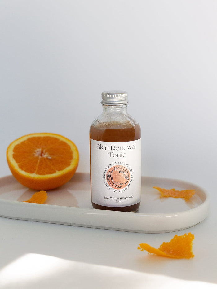Circular Bodies metal cap (apply with cotton round) Natural and Biodegradable Skin Renewal Tonic