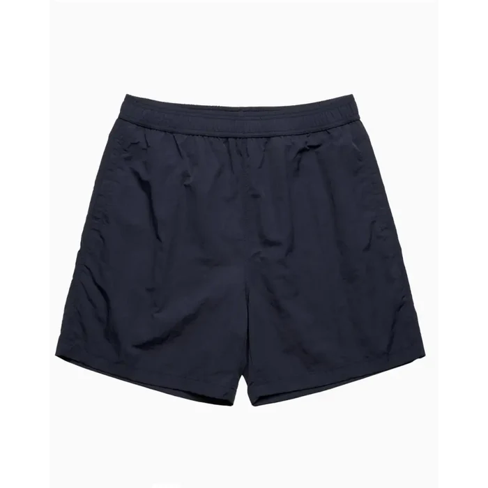 Navy portsea swim shorts in dark navy with relaxed fit and elastic waistband ideal for uniforms and workwear use