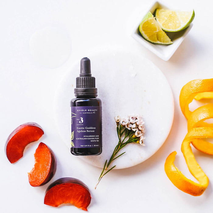 fruits with No. 3 Exotic Goddess Ageless Serum