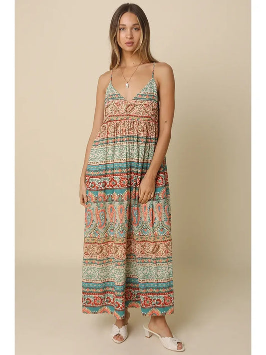 Odette Print Cami Maxi Dress