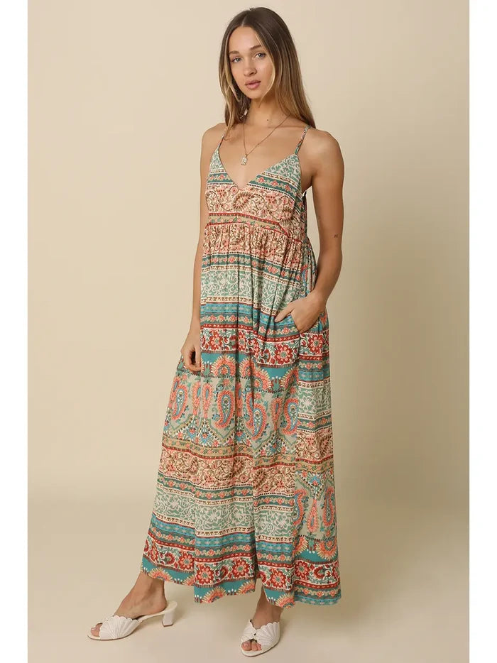 Odette Print Cami Maxi Dress