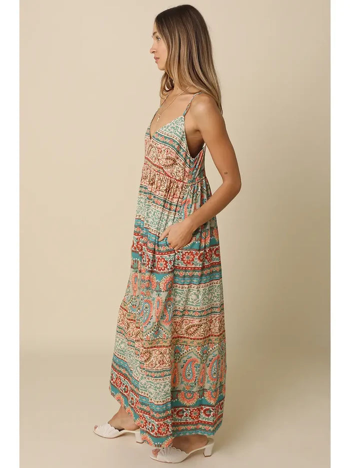 Odette Print Cami Maxi Dress