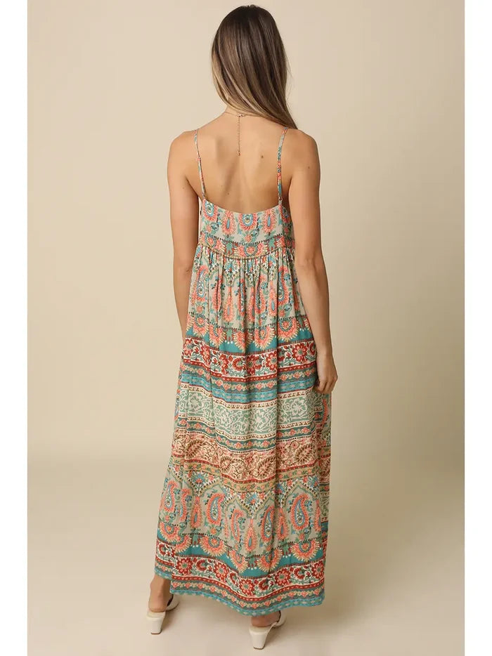 Odette Print Cami Maxi Dress