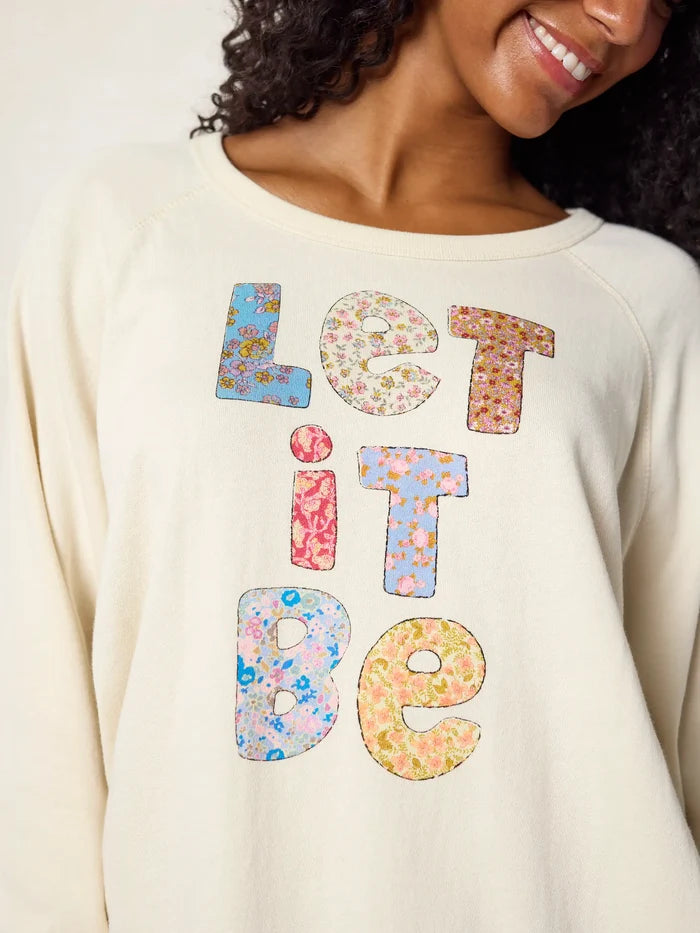 Old School Cotton Sweatshirt - Let It Be-view 2