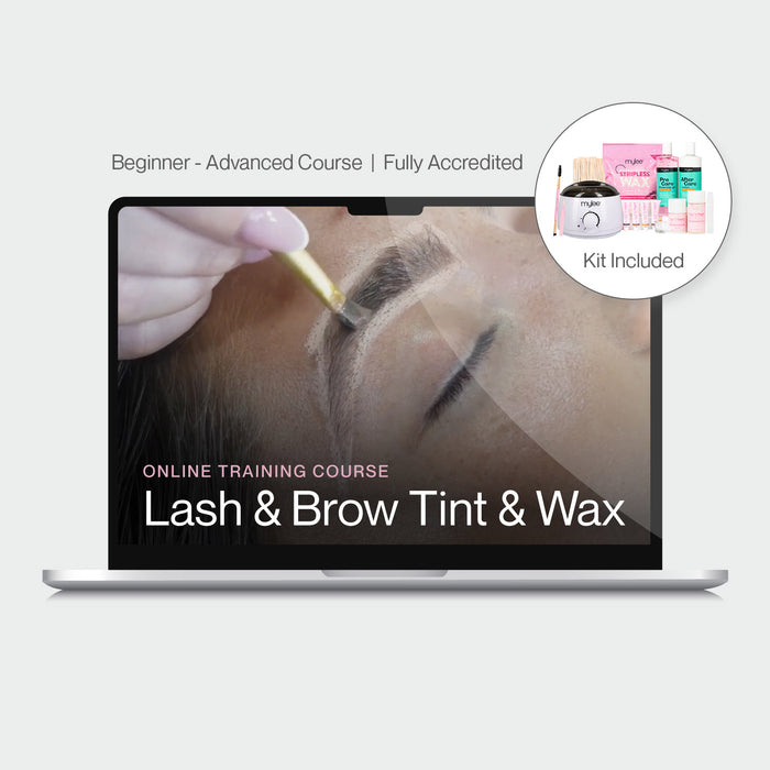 Online Lash & Brow Tint & Wax Training Course with Kit