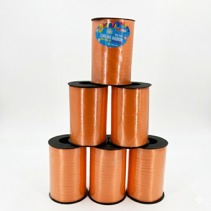 orange curling ribbon