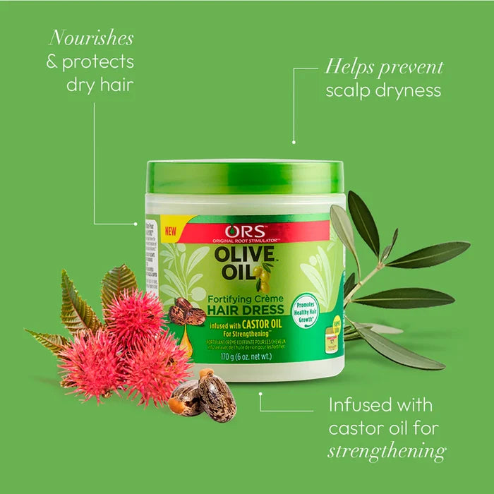 ORS Olive Oil Fortifying Creme Hair Dress for Strengthening (6.0 oz)