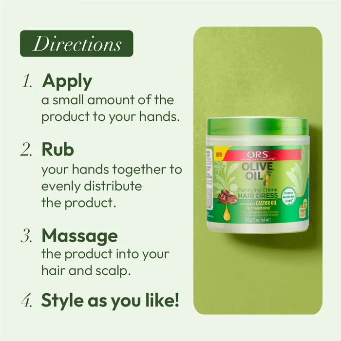 ORS Olive Oil Fortifying Creme Hair Dress for Strengthening (6.0 oz)