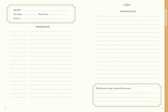 Our Family Recipes Journal