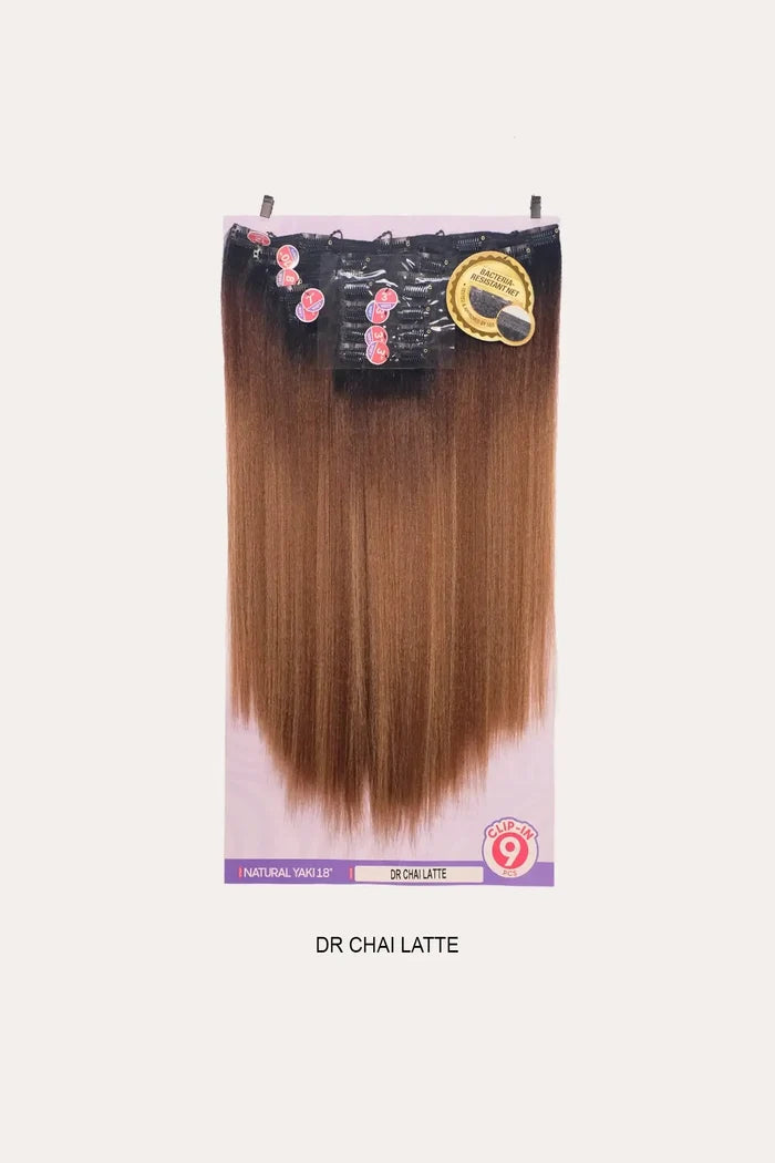 OUTRE  BIG BEAUTIFUL HAIR CLIP-IN  9PCS - NATURAL YAKI 18"